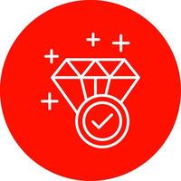 diamant mång Färg cirkel ikon vektor