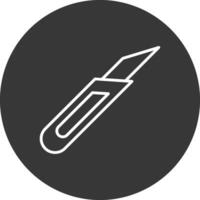 Nützlichkeit Messer Linie invertiert Symbol Design vektor