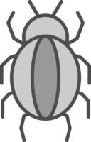 Spindel linje fylld gråskale ikon design vektor