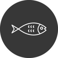 Lachs Linie invertiert Symbol Design vektor