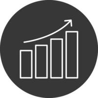 Daten Analytik Linie invertiert Symbol Design vektor