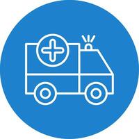 Krankenwagen multi Farbe Kreis Symbol vektor