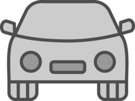 Auto Linie gefüllt Graustufen Symbol Design vektor