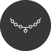 Halskette Linie invertiert Symbol Design vektor
