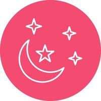 måne mång Färg cirkel ikon vektor