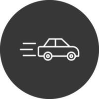 Auto Geschwindigkeit Linie invertiert Symbol Design vektor