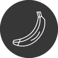 Banane Linie invertiert Symbol Design vektor