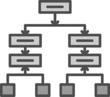 tidslinje fylld gråskale mång cirkel linje fylld gråskale ikon design vektor