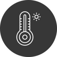 Thermometer Linie invertiert Symbol Design vektor