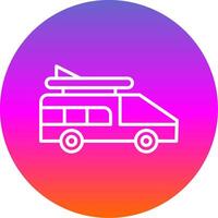 Wohnmobil van Linie Gradient Kreis Symbol vektor