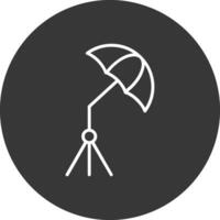 Regenschirm Linie invertiert Symbol Design vektor