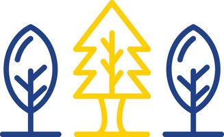 Wald Linie zwei Farbe Symbol Design vektor