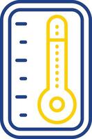 Thermometer Linie zwei Farbe Symbol Design vektor