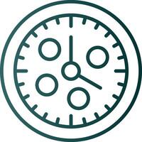 Uhr Linie Gradient Symbol vektor