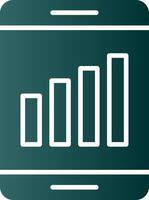 niedrig Signal Glyphe Gradient Symbol vektor