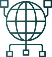 global Organisation Linie Gradient Symbol vektor