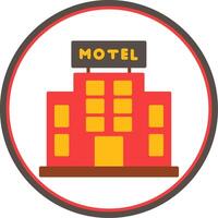 Motel eben Kreis Symbol vektor