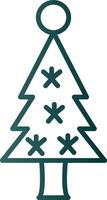 Symbol für den Gradienten der Weihnachtsbaumlinie vektor