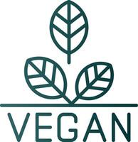 vegan Linie Gradient Symbol vektor