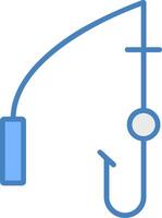 Stange Linie gefüllt Blau Symbol vektor