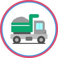 Dump LKW eben Kreis Symbol vektor