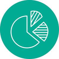 Kuchen Diagramm multi Farbe Kreis Symbol vektor