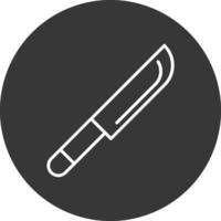 Messer Linie invertiert Symbol Design vektor