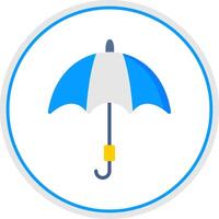 Regenschirm eben Kreis Symbol vektor
