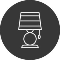 Lampe Linie invertiert Symbol Design vektor