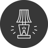 Lampe Linie invertiert Symbol Design vektor