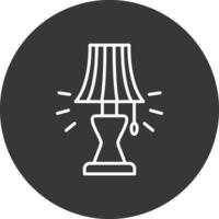 Lampe Linie invertiert Symbol Design vektor