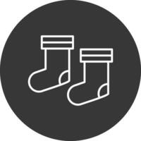 Socken Linie invertiert Symbol Design vektor