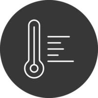 Temperatur heiß Linie invertiert Symbol Design vektor