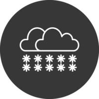 Schnee Linie invertiert Symbol Design vektor