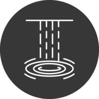 Wasserfall Linie invertiert Symbol Design vektor