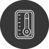 Thermometer Linie invertiert Symbol Design vektor