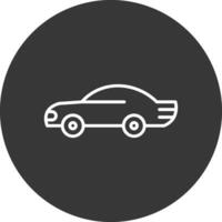 Auto Linie invertiert Symbol Design vektor