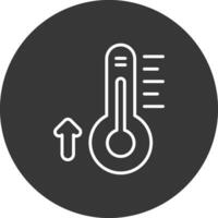 Thermometer Linie invertiert Symbol Design vektor