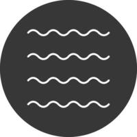 Wellen Linie invertiert Symbol Design vektor