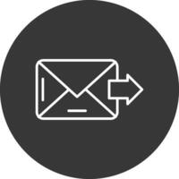 Email Linie invertiert Symbol Design vektor