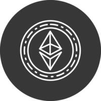 ethereum mynt linje omvänd ikon design vektor