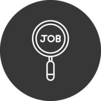 Job Suche Linie invertiert Symbol Design vektor