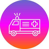 Krankenwagen Linie Gradient Kreis Symbol vektor