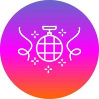 Disko Ball Linie Gradient Kreis Symbol vektor