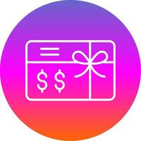 Geschenk Karte Linie Gradient Kreis Symbol vektor