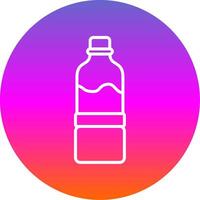 Wasser Flasche Linie Gradient Kreis Symbol vektor