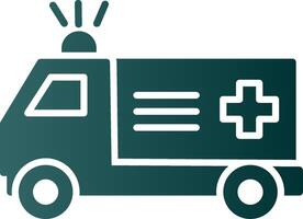 Krankenwagen-Glyphen-Verlaufssymbol vektor