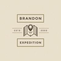 expedition logotyp design mall illustration. vektor