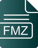 fmz fil formatera glyf lutning ikon vektor
