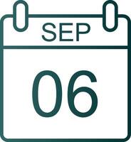 September Linie Gradient Symbol vektor